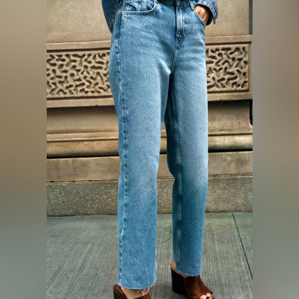Zara Straight Leg Ankle Jean